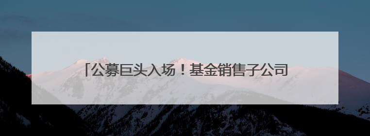 公募巨头入场！基金销售子公司迎第九位成员，易方达财富获批